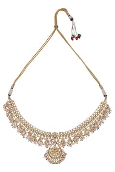 Kundan bead necklace & earring set