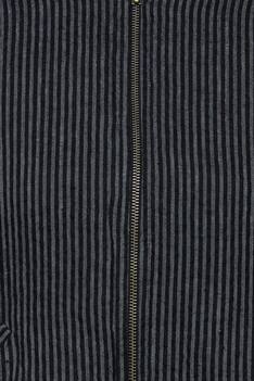 Linen Striped Bomber Jacket