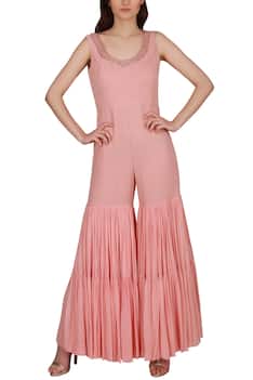 Tiered Jumpsuit with Drape