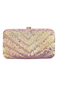 Silk Sequin Clutch with Sling