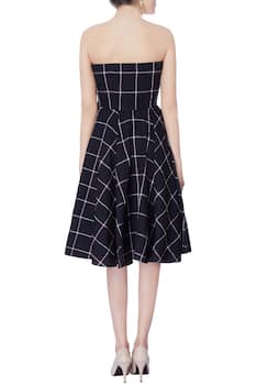Checkered Bandeau Dress