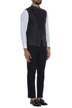 Cotton shirt & trousers paired with silk waistcoat