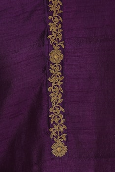 Hand embroidered kurta with churidar