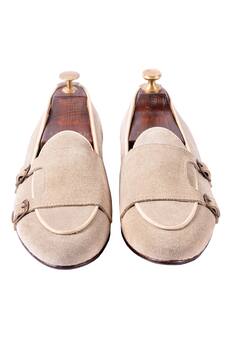 Suede Double Monk Shoes