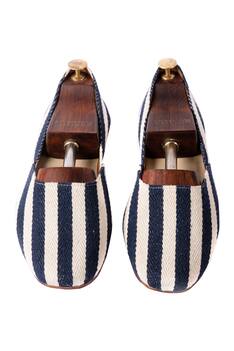 Striped Canvas Loafers