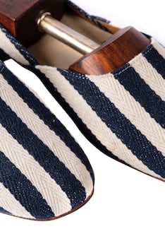 Striped Canvas Loafers