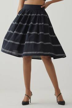 Jacquard Crop Top & Skirt Set