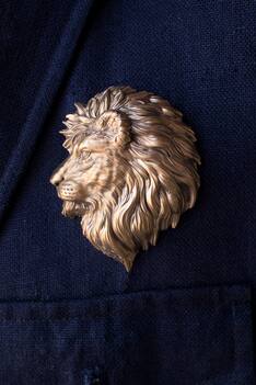 Lion of Judah & Leo Collar Tips Set