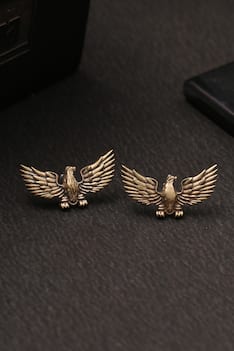  Falcon brooch & Flying Eagle Collar Tips Set