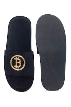 Bitcoin Embroidered Slippers