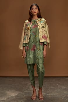 Pure Silk Embroidered Jacket