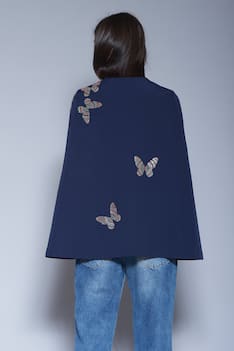 Embroidered Cape Jacket