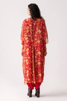 Pasthun Sheer Silk Floral Print Jacket