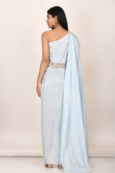 One Shoulder Draped Gown