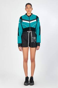 Colorblock Cropped Jacket