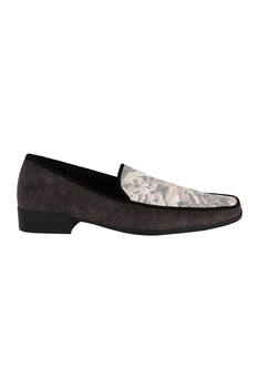 Jacquard Suede Loafers