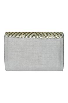 Embroidered Flap Clutch with Sling