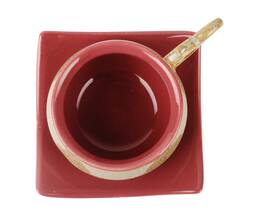 H2H Ceramic Tea Cup Saucer (Set of 2)