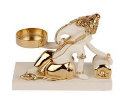 H2H Lord Ganesha Sculpture with Tealight Holder