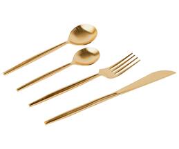H2H Matte Gilded Cutlery Set (Set of 4 Pc)