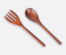 Brick Brown Spoon & Fork Cutlery Set (Set of 2)