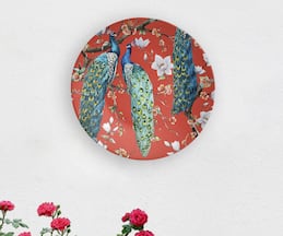 The Quirk India Artistic Peacock Decorative Wall Plate