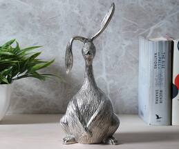 Cocovey Homes Antique Aluminium Rabbit Sculpture