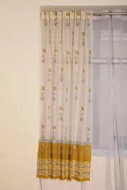 Inheritance India Chanderi Printed Curtains (Set of 2)