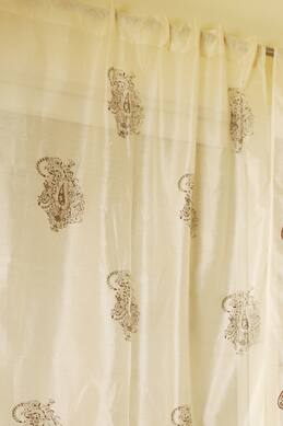 Inheritance India Hand Block Print Chanderi Curtains (Set of 2)