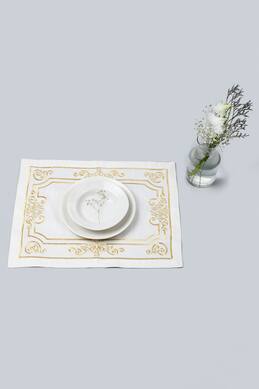 MJ Label Baroque Border Embroidery Table Mat (Set of 6)