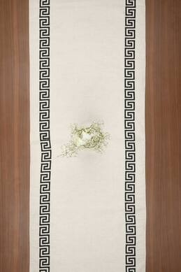 MJ Label Greek Embroidery Table Runner