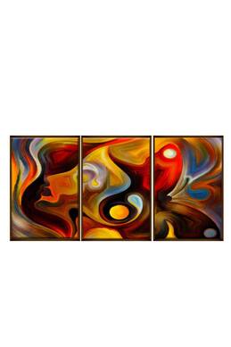 The Art House Abstract Portrait Handmade Paintings (Set of 3)
