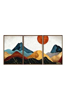 The Art House Abstract Scenery Handmade Paintings (Set of 3)
