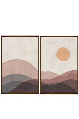 The Art House Abstract Scenery Handmade Paintings (Set of 2)