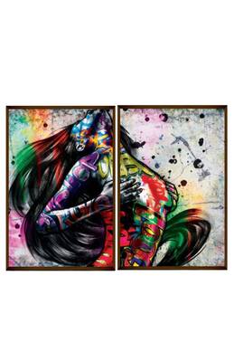 The Art House Abstract Woman Handmade Canvas Paintings (Set of 2)