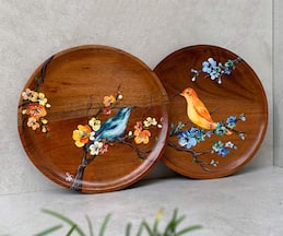 Floursha Hand Painted Hummingbird Plate (Single Pc)