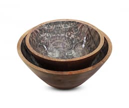 Artychoke Antique Motif Bowls (Set of 2)