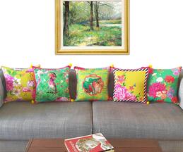 Oris Root Bagh E Erum Abeer Floral Cushion Cover (Set of 5)