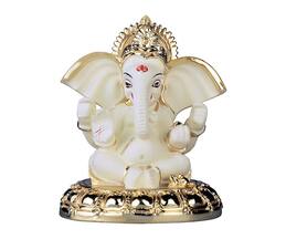 Assemblage Gold Plated Gaj Karna Ganesh Showpiece