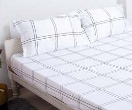 H2H Checkered Print Bedsheet Set