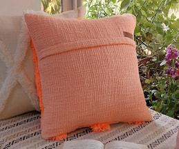 Throwpillow Tufted Fringe Cushion Cover (Single Pc)
