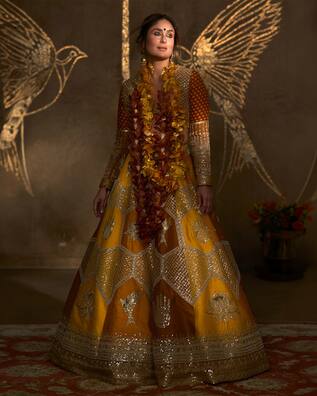 Kareena Kapoor Khan Looks Radiant In An Orange Satin Gown
