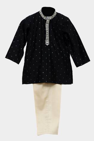 Minime Organics Embellished Kurta & Pyjama Set