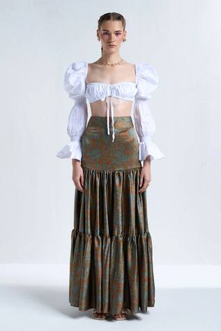 TheRealB Phoenix Printed Tiered Skirt