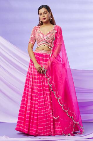 Yoshita Couture Tie Dye Pattern Lehenga Set