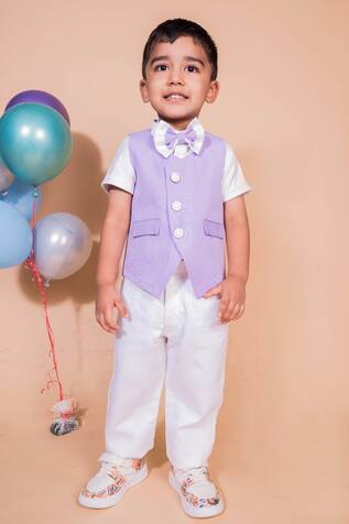 Toplove Stripe Pattern Waistcoat Set