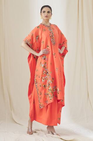 Anamika Khanna Embroidered Tunic & Draped Skirt Set