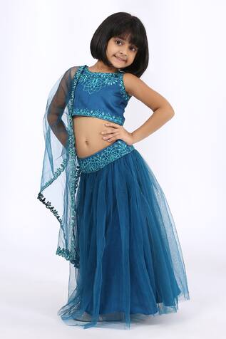 Neha Gursahani Embroidered Blouse With Lehenga Set
