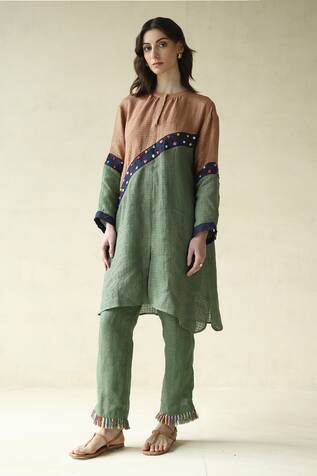Roza Pret Panelled Linen Tunic