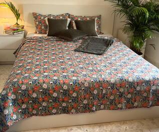 CocoBee Stitchline Embroidered Bedcover Set